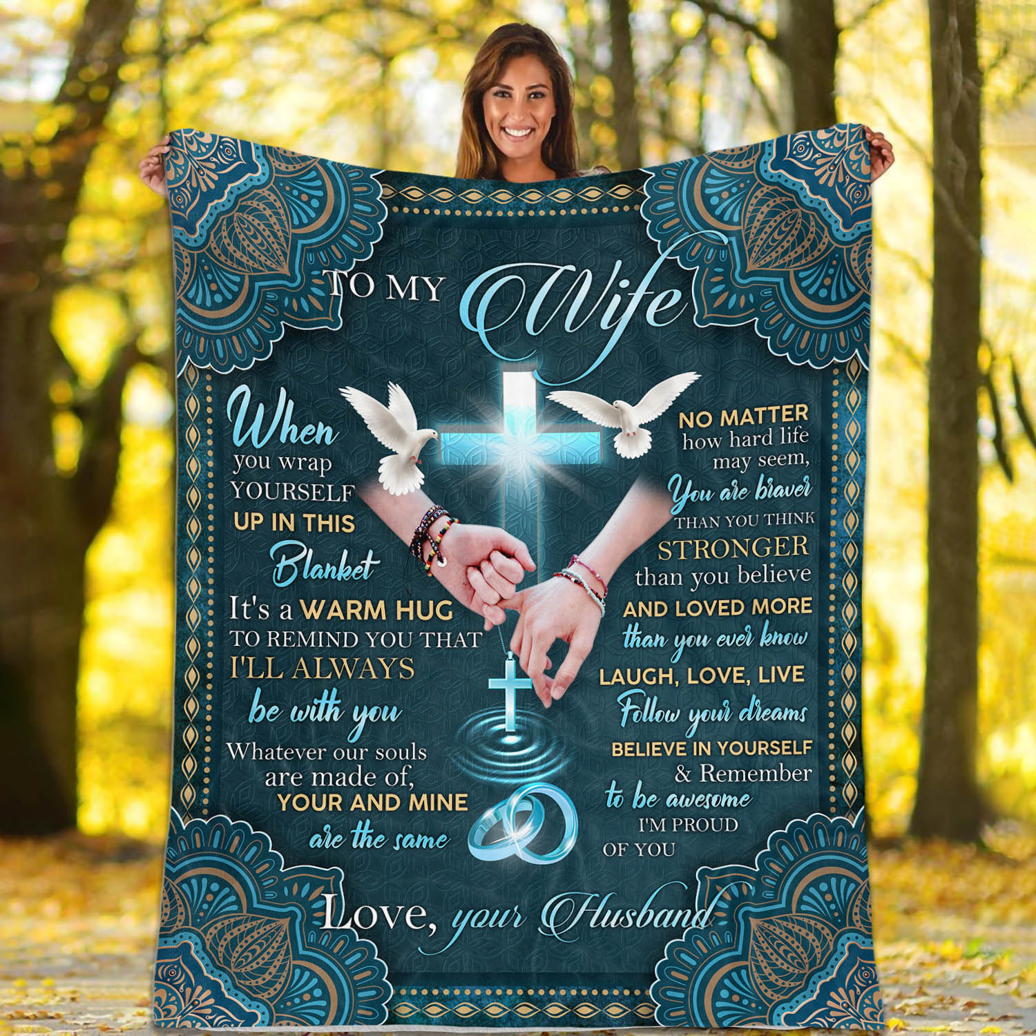 2VT. To My Wife When You Wrap Yourself blanket mockup