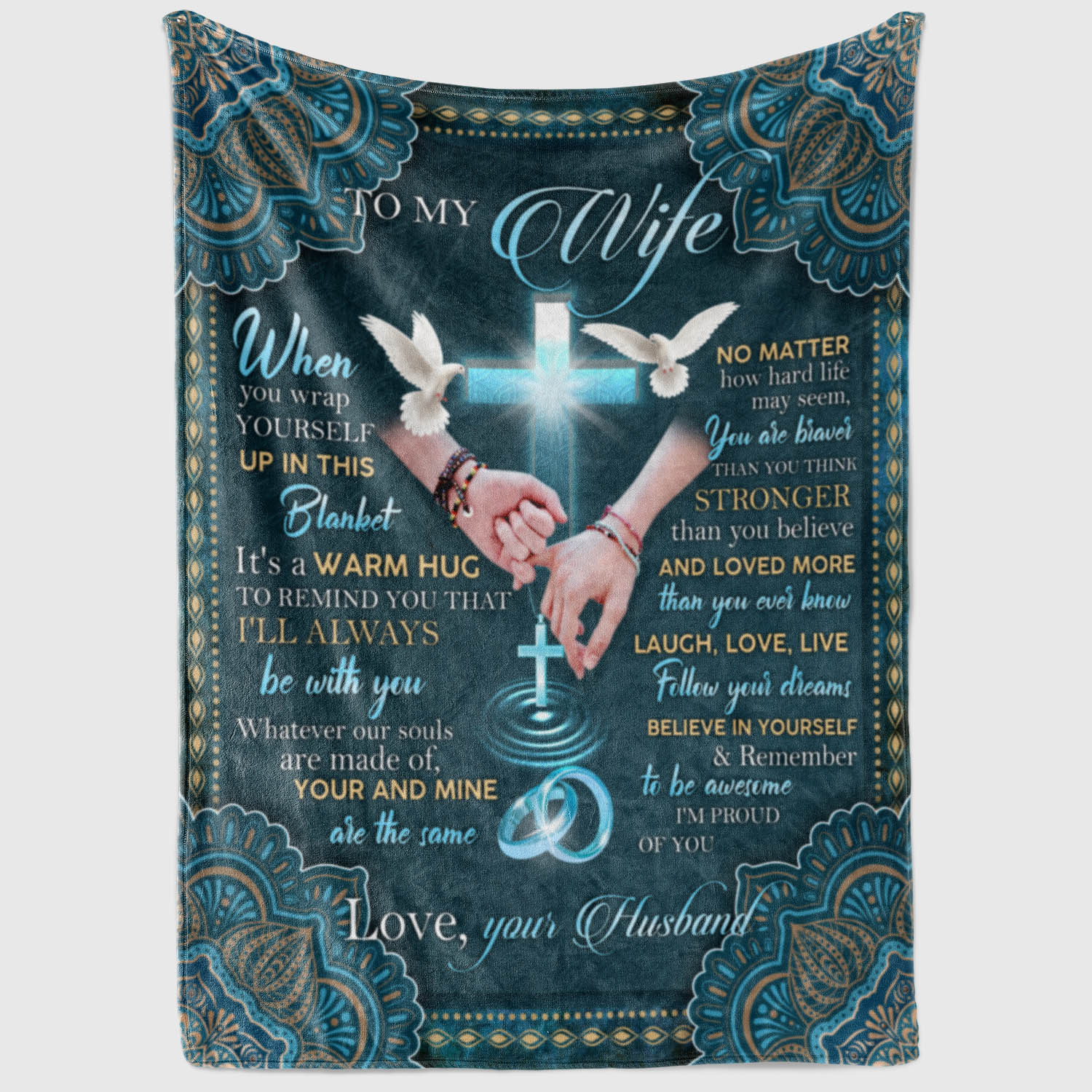 2VT. To My Wife When You Wrap Yourself blanket mockup2