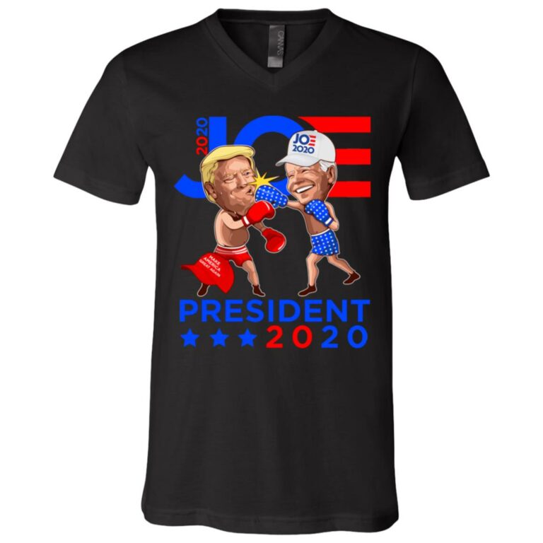 46th President Biden Won T-Shirt - V Neck, Black, V-Neck T-Shirt