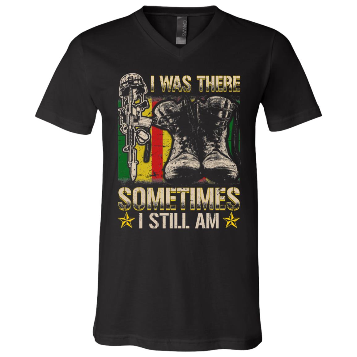 I was There Sometimes I Still Am T-Shirt, Black, V-Neck T-Shirt