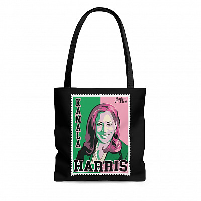 Kamala   Madam Vice President All Over Print Tote Bag - Kamala Harris Stamp Pink And Green Gift