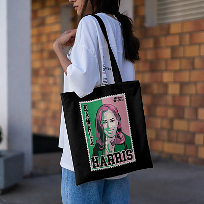 Alternative view of Kamala   Madam Vice President All Over Print Tote Bag - Kamala Harris Stamp Pink And Green Gift