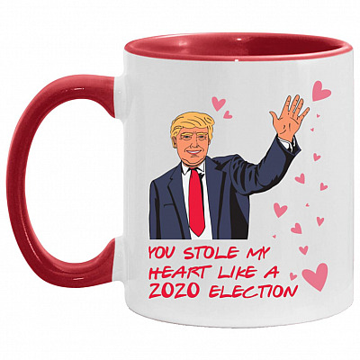 You Stole My Heart Like, White/Red, 11 oz. Accent Mug