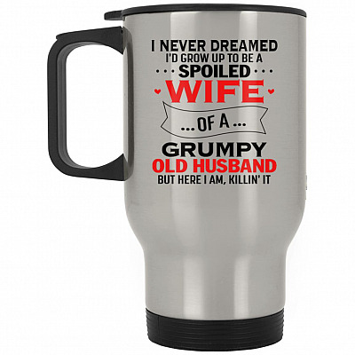 14 oz. Silver Travel Mug