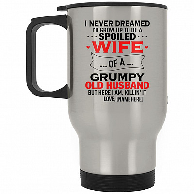 14 oz. Silver Travel Mug