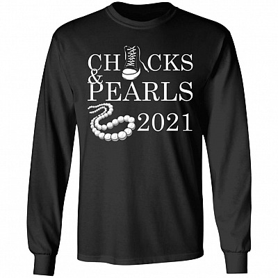 Chucks and Pearls 2021, Black, Long Sleeve