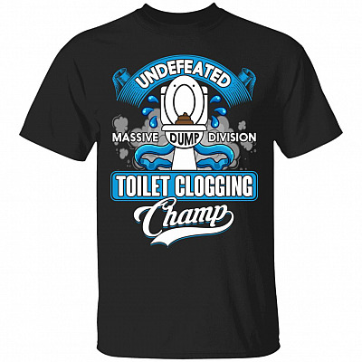 toilet shirt, Black, Unisex T-Shirt