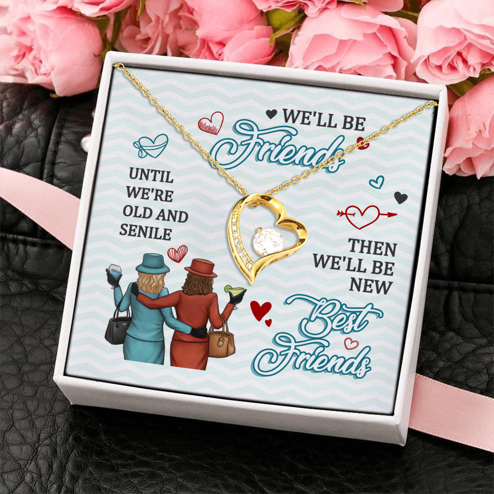 11KNG. new best friends Message Card (2) Forever Love Necklace (Gold) 4