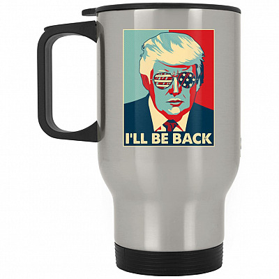 14 oz. Silver Travel Mug