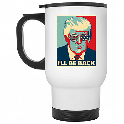 14 oz. White Travel Mug