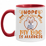 Personalized Photo Dog Accent Mug, White/Red, 11 oz. Accent Mug