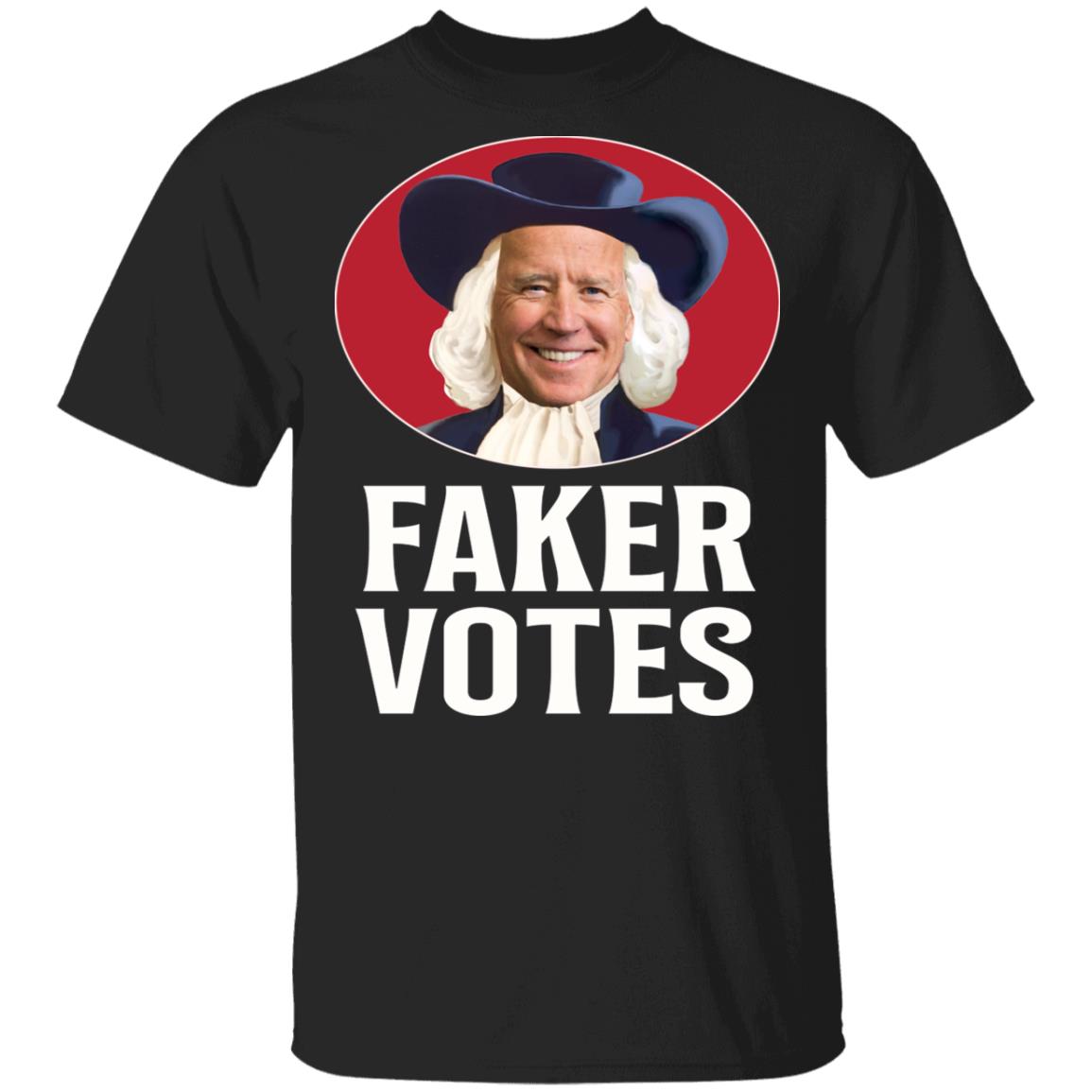 Faker Votes T-Shirt - Funny Election Shirt, Black, Unisex T-Shirt