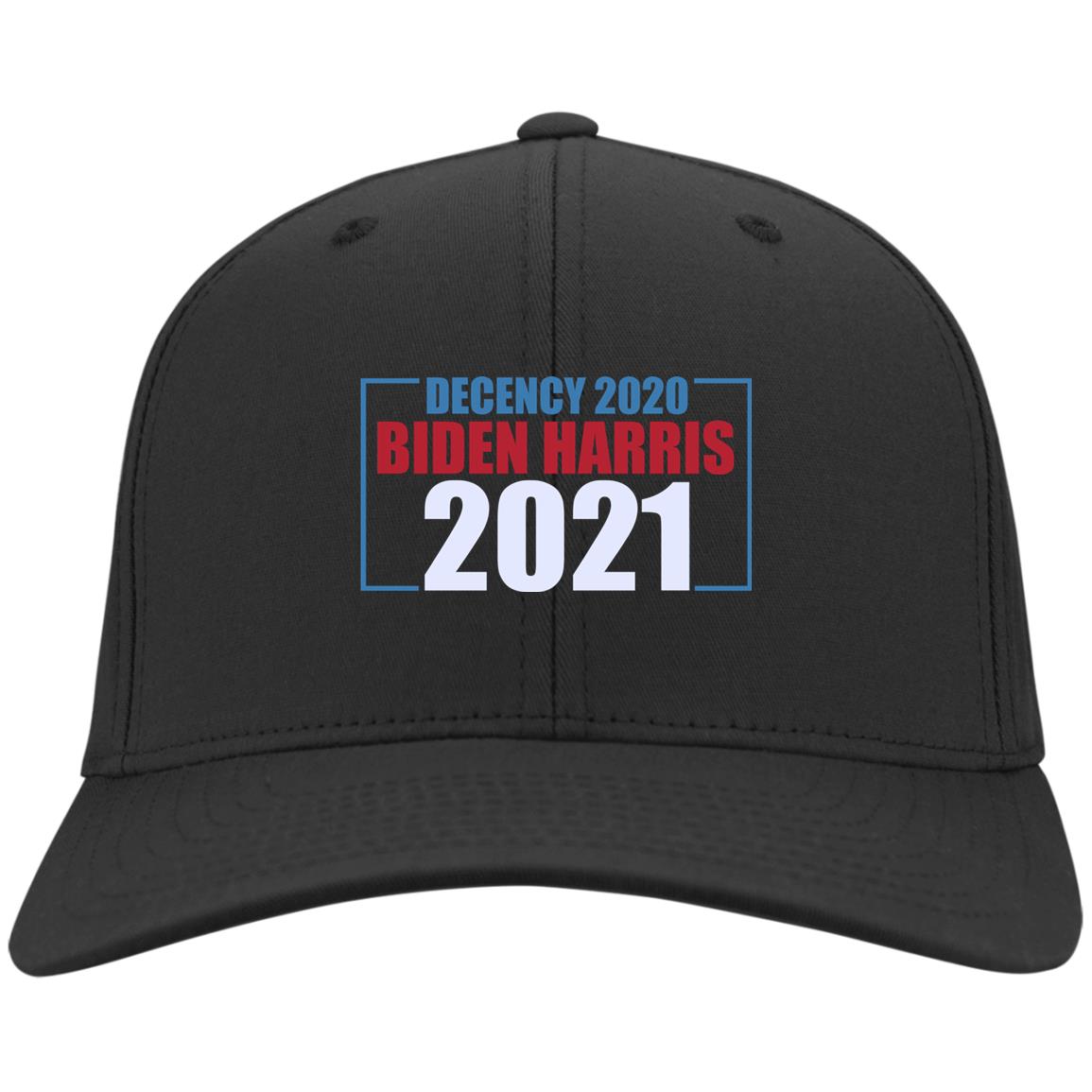 Biden Harris 2021 Decency Hat, Black, Twill Cap Biden Harris 2021 Decency Hat, Black, Twill Cap