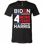 4 More Years T-Shirt - V Neck, Black, V-Neck T-Shirt