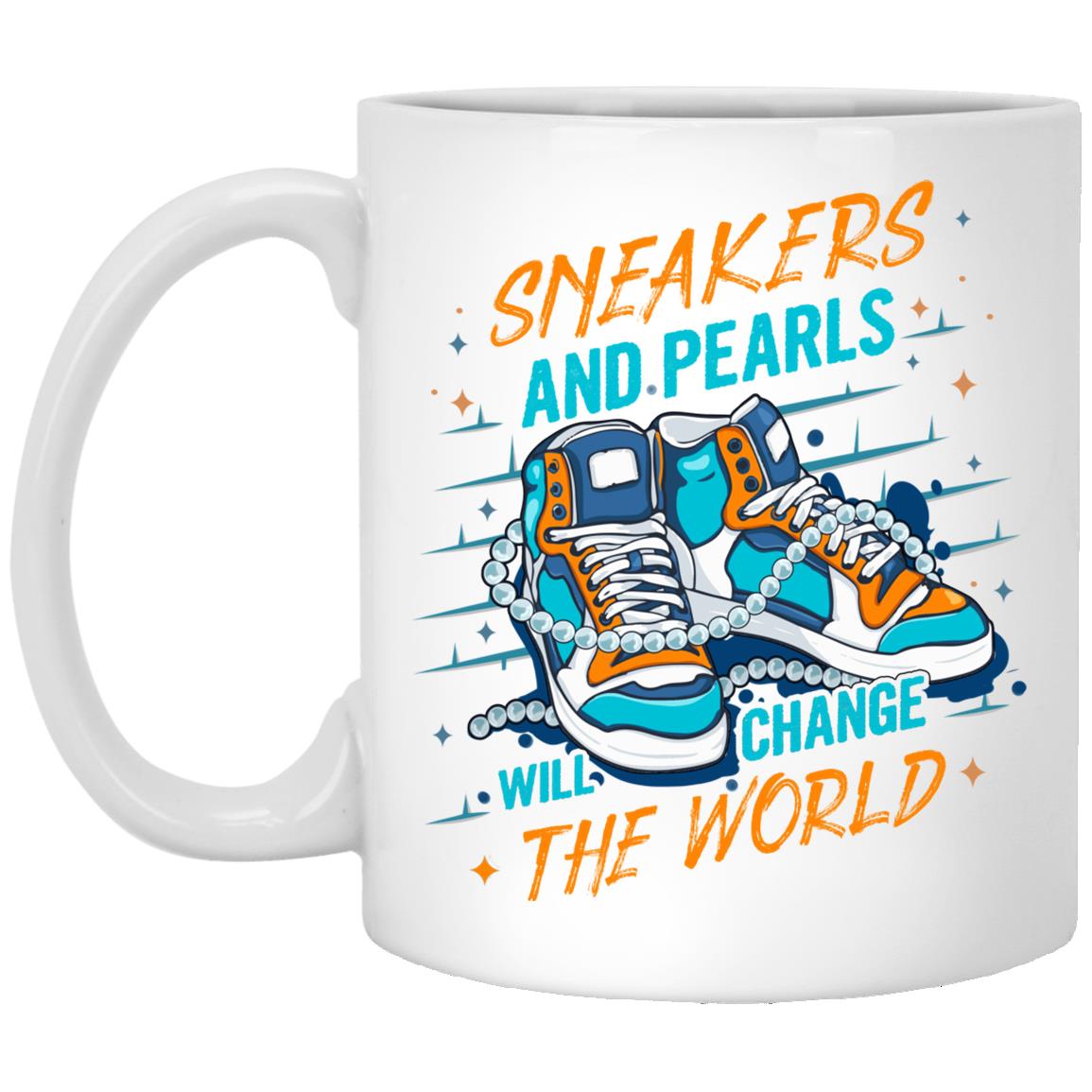 Kamala Harris Chucks, White, 11 oz. White Mug Kamala Harris Chucks, White, 11 oz. White Mug