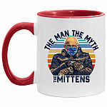 The Man The Myth Accent Mug, White/Red, 11 oz. Accent Mug