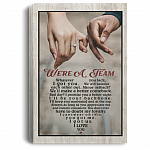 We're A Team Whatever You Lack I Got You Couple Framed Canvas Prints - Unframed Poster - Home Decor Wall Art, White, 0.75'' Framed Canvas We're A Team Whatever You Lack I Got You Couple Framed Canvas Prints - Unframed Poster - Home Decor Wall Art, White, 0.75'' Framed Canvas