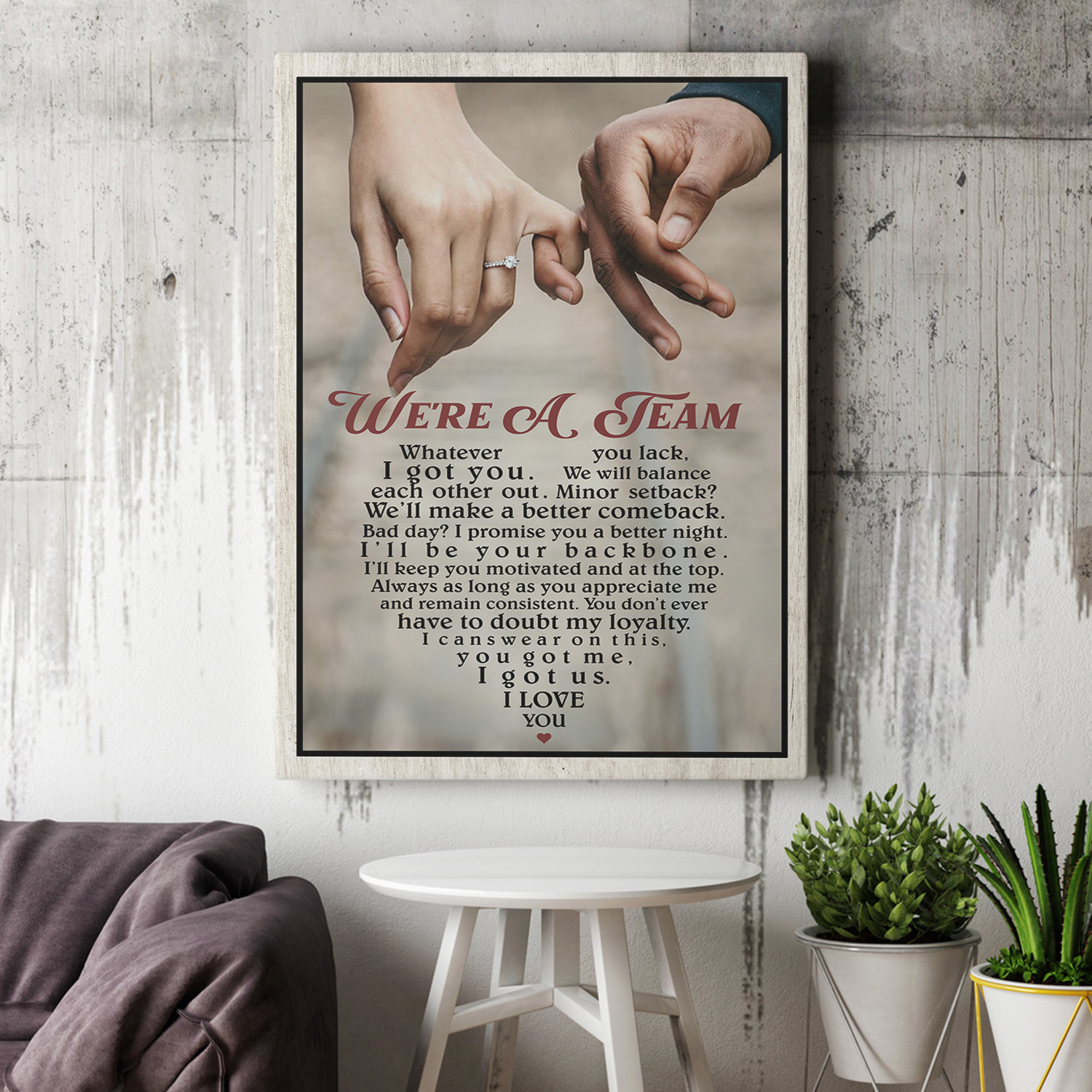 8VT. We're Team Whatever You Lack canvas mockup