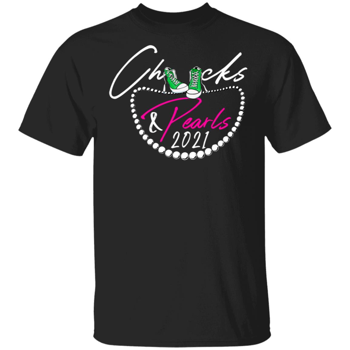 Chucks And Pearls 2021 T-Shirt, Black, Unisex T-Shirt