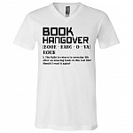 Book Hangover Definition T-shirt - V-neck, White, V-Neck T-Shirt