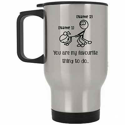 14 oz. Silver Travel Mug