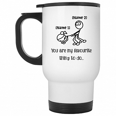 14 oz. White Travel Mug