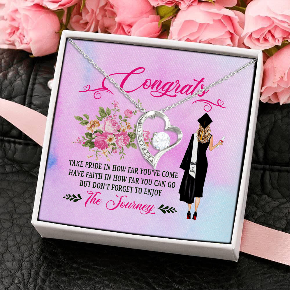 8KNG. New Grad card (4) Forever Love Necklace (Silver) 4