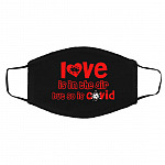 Love Mask, Black, Cloth Face Cover – Medium/Large