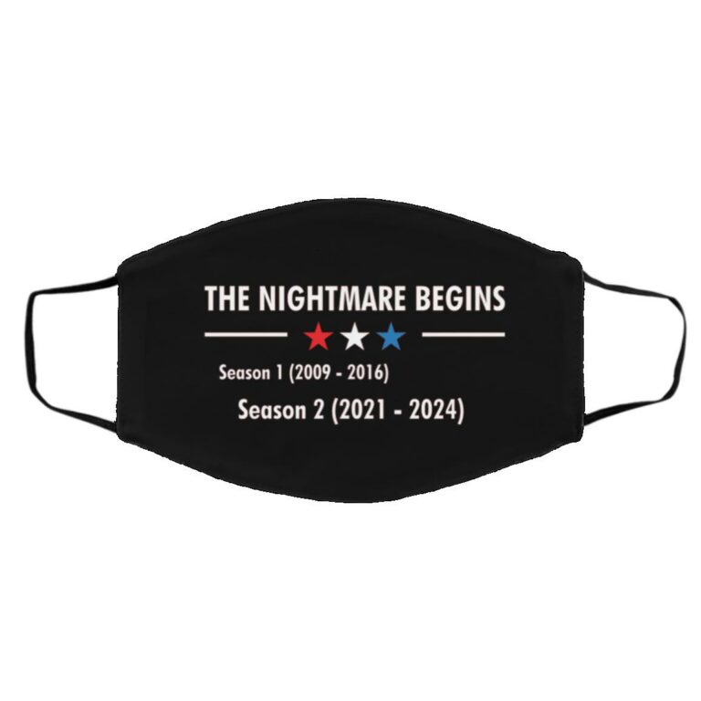 Nightmare Mask, Black, Cloth Face Cover – Medium/Large