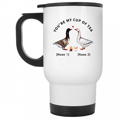 14 oz. White Travel Mug