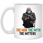 The Man The Myth The Mittens, White, 11 oz. White Mug
