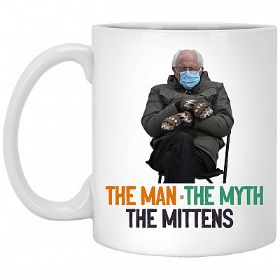 The Man The Myth The Mittens, White, 11 oz. White Mug