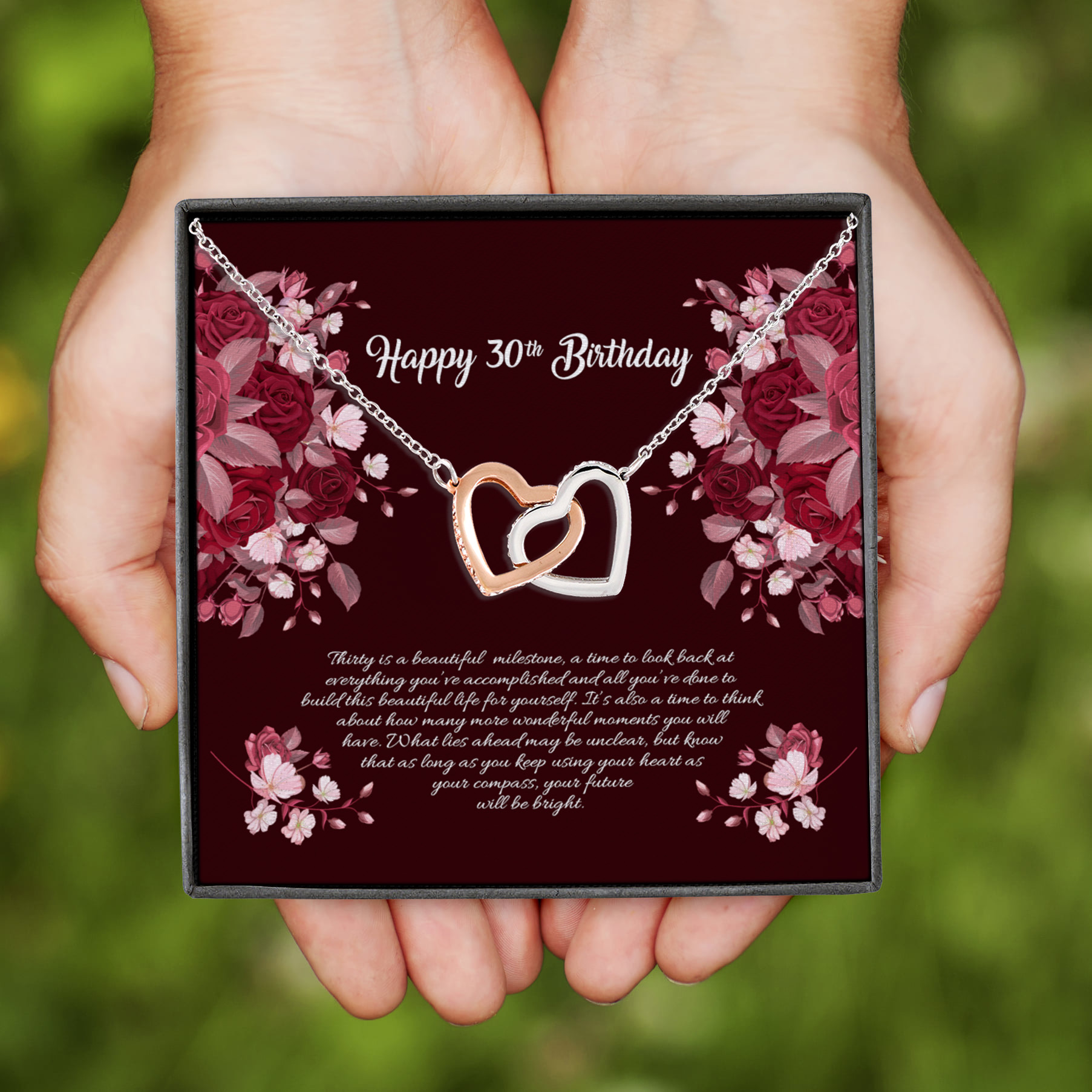 2NH_ 30th Birthday Interlocking Hearts Necklace