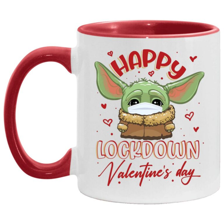 Green Baby Alien Accent Mug, White/Red, 11 oz. Accent Mug