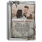 Personalized Photo We're A Team Whatever You Lack I Got You Couple Framed Canvas Prints - Unframed Poster, White, 0.75'' Framed Canvas