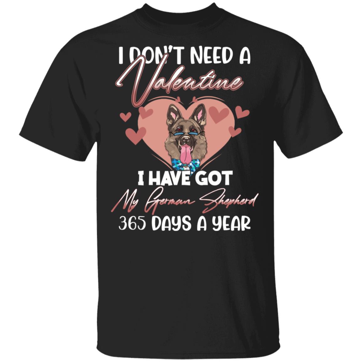 My German Shepherd 365 Days, Black, Unisex T-Shirt