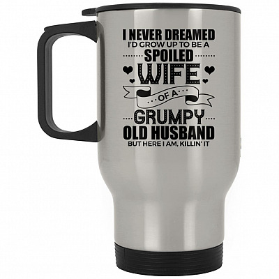 14 oz. Silver Travel Mug