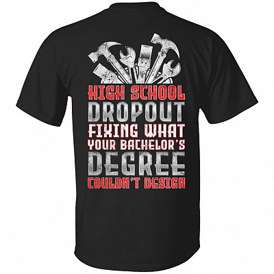 High School Dropout Fixing, Black, Unisex T-Shirt