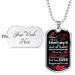 When I Tell You I Love You I Don't Say It Out of Habit Dog Tag Pendant Necklace Valentine's Day Gifts for Him - Dog Tag (Silver) When I Tell You I Love You I Don't Say It Out of Habit Dog Tag Pendant Necklace Valentine's Day Gifts for Him - Dog Tag (Silver)