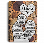 I Choose You To Do Life With Hand In Hand Side By Side Gallery Wrapped Framed Canvas Prints - Unframed Poster, White, 0.75'' Framed Canvas I Choose You To Do Life With Hand In Hand Side By Side Gallery Wrapped Framed Canvas Prints - Unframed Poster, White, 0.75'' Framed Canvas