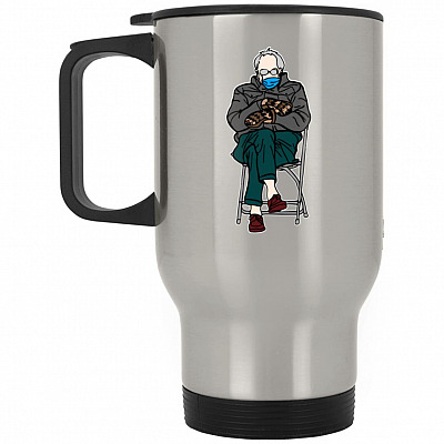 14 oz. Silver Travel Mug