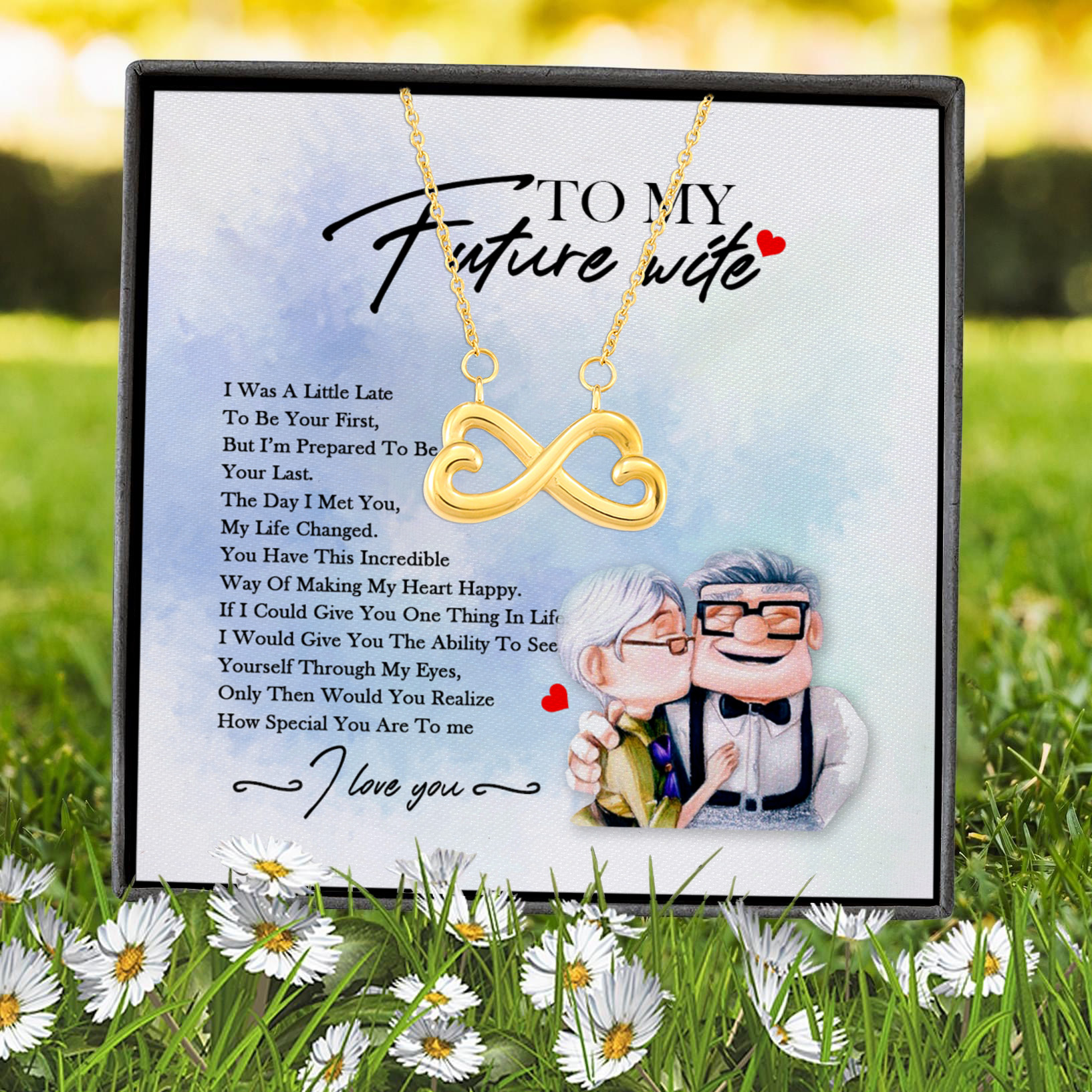 1N.To My Future WIfe (1) Infinity Heart Necklace (Gold) 7