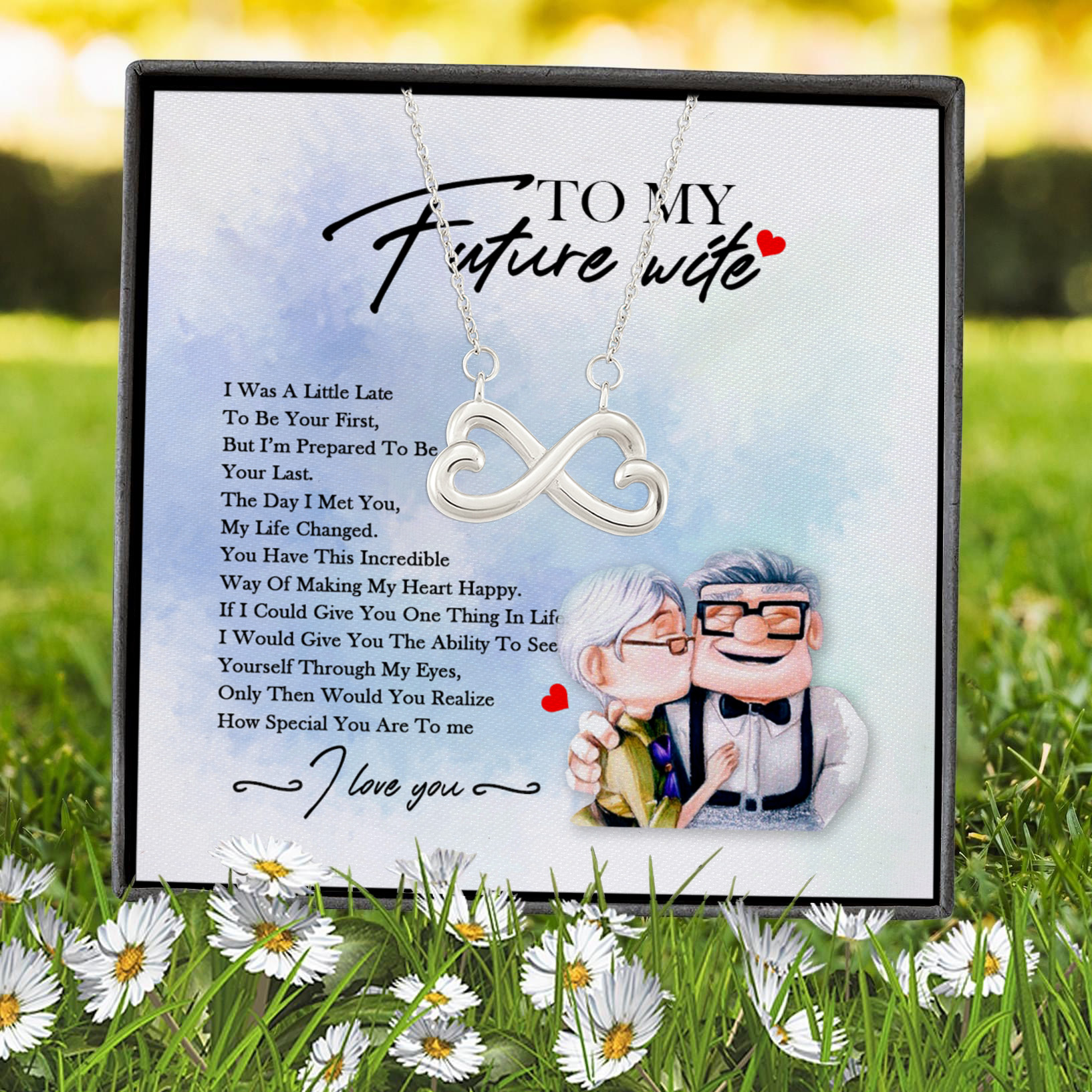 1N.To My Future WIfe (1) Infinity Heart Necklace (Silver) 7