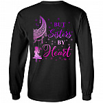 But Sisters by Heart - Bestie Couple - Print on Back Hoodie - Long Sleeve - Sweatshirt, Black, Long Sleeve
