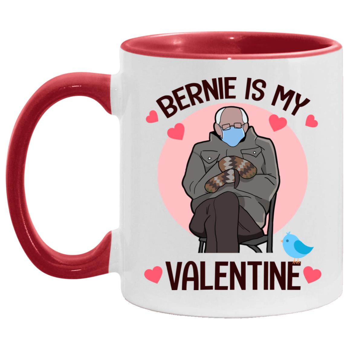 AM11OZ Accent Mug, White/Red, 11 oz. Accent Mug