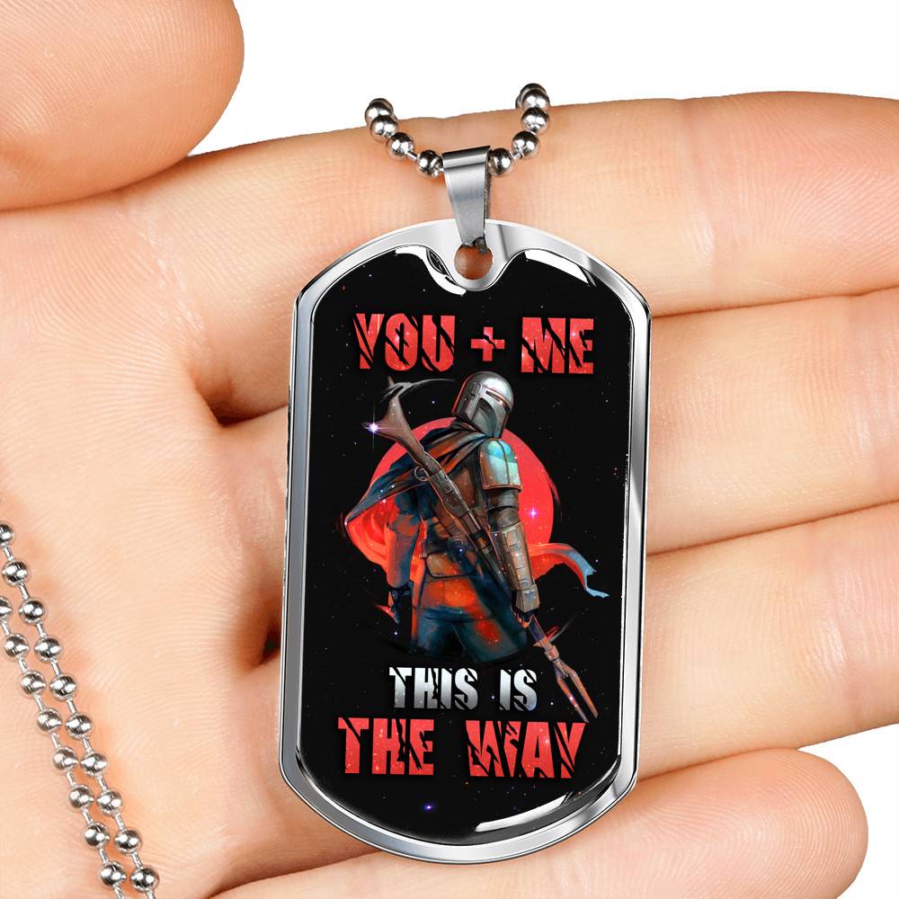 Me And You This Is The Ways Dog Tag Pendant Necklace - Valentine Necklace For Him - Dog Tag (Silver)