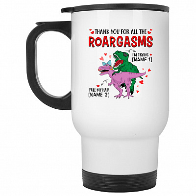 14 oz. White Travel Mug