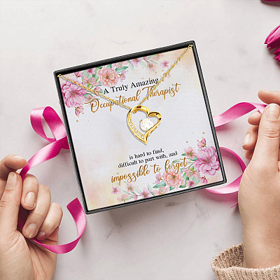 A Truly Amazing Occupational Therapist Is Hard To Find Difficult To Part With Forever Love Heart Pendant Necklace