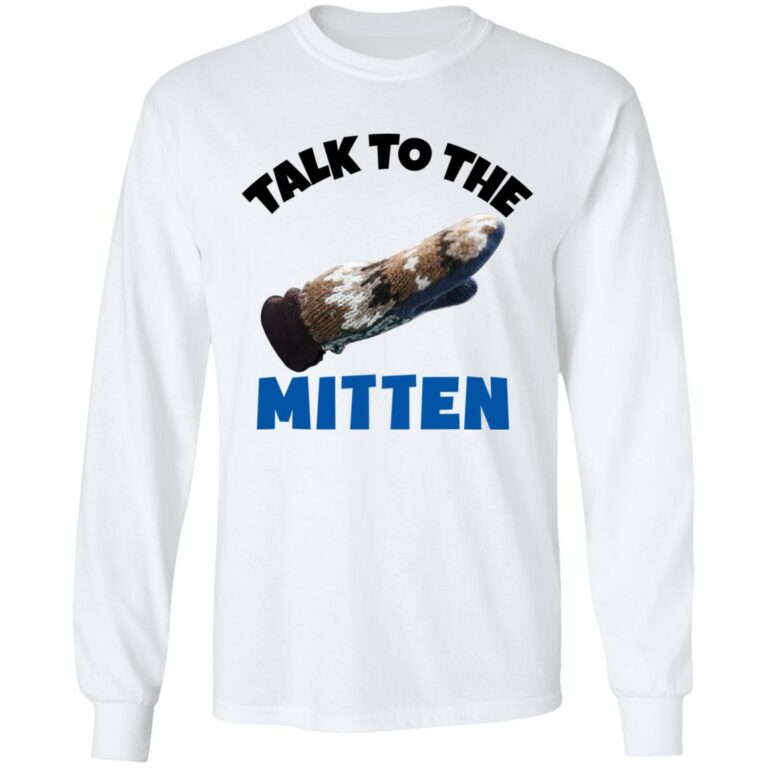 Mitten Hoodie, White, Long Sleeve