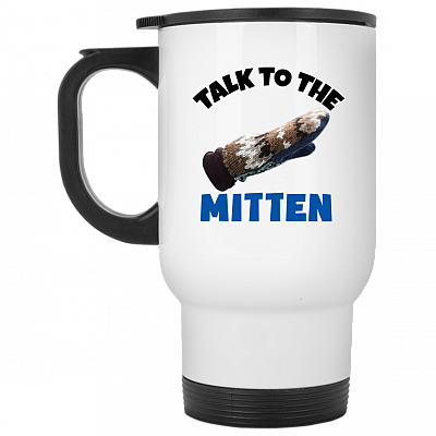 14 oz. White Travel Mug